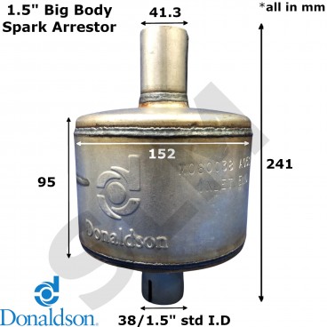 Donaldson Spark Arrestor 1.5" / 1-1/2" / 38mm (Big Body type) M060038