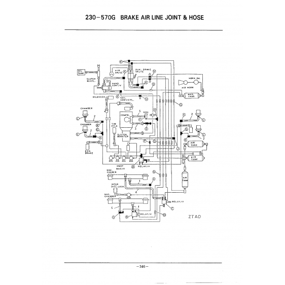 Number 1 on Catalogue Hyundai HC50E BRAKE AIR LINE JOINT & HOSE 3 » HOSE-AIR MH031227 L 620mm