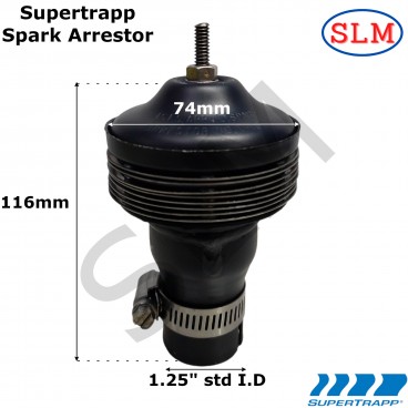 Supertrapp (Compact) Spark Arrestor Inlet 1.25"/1-1/4"/32mm Internal Diameter
