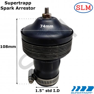 Supertrapp (Compact) Spark Arrestor Inlet 1.5"/1-1/2"/38mm Internal Diameter